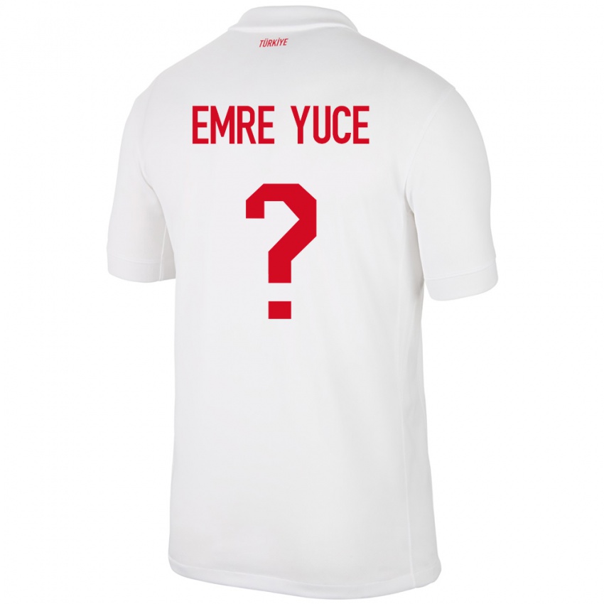 Női Törökország Yunus Emre Yüce #0 Fehér Hazai Jersey 24-26 Mez Póló Ing