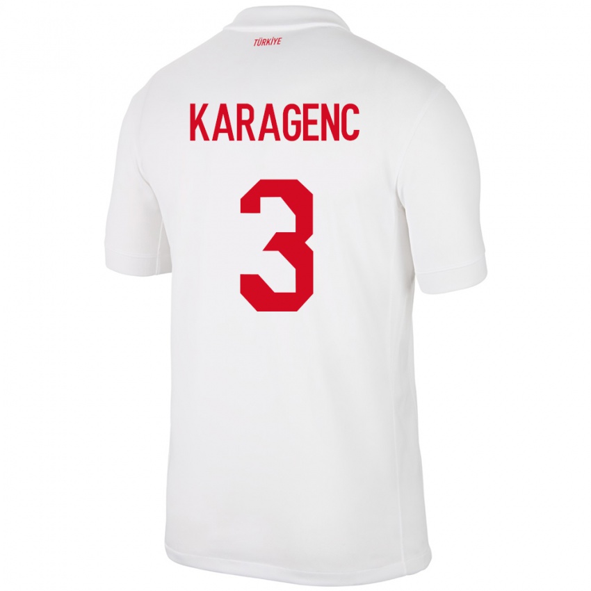 Női Törökország Didem Karagenç #3 Fehér Hazai Jersey 24-26 Mez Póló Ing