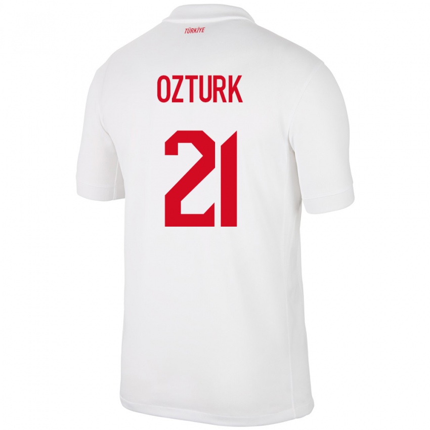 Női Törökország Melike Öztürk #21 Fehér Hazai Jersey 24-26 Mez Póló Ing