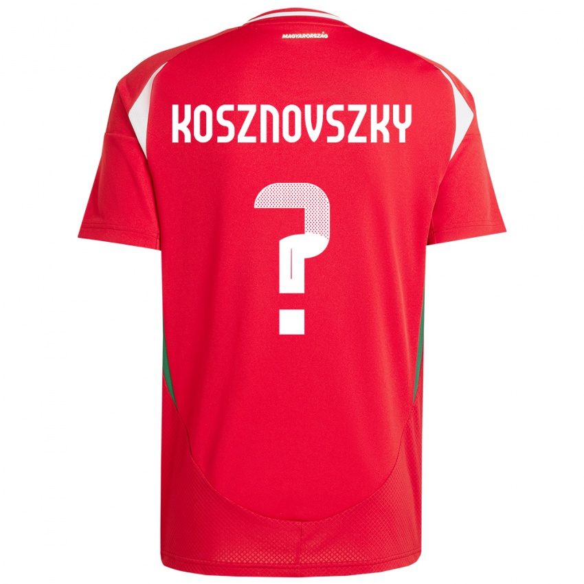 Női Magyarország Márk Kosznovszky #0 Piros Hazai Jersey 24-26 Mez Póló Ing