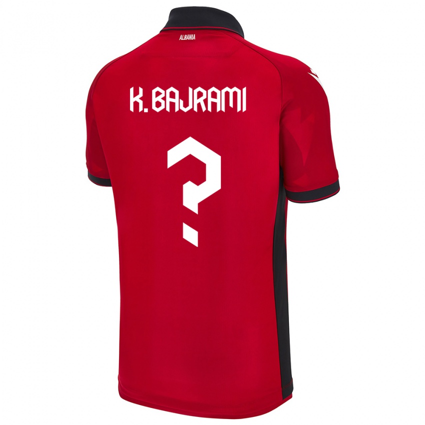 Női Albania Klevi Bajrami #0 Piros Hazai Jersey 24-26 Mez Póló Ing