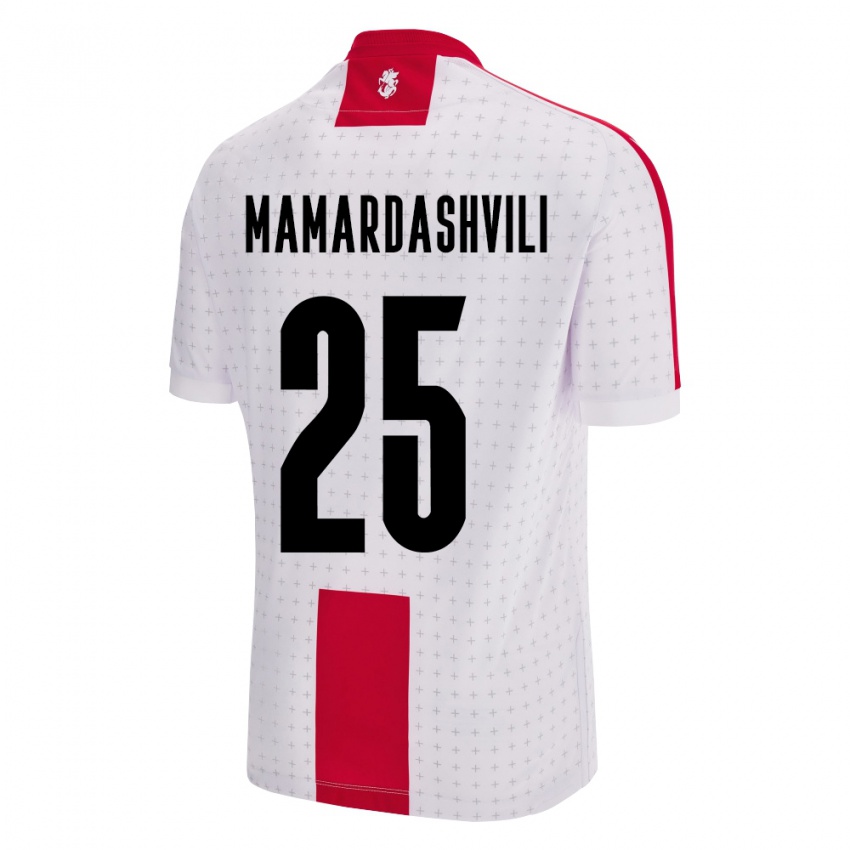 Női Grúzia Giorgi Mamardashvili #25 Fehér Hazai Jersey 24-26 Mez Póló Ing