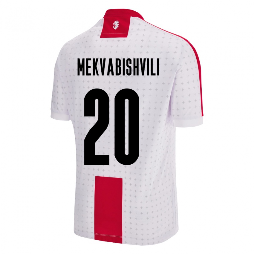 Női Grúzia Anzor Mekvabishvili #20 Fehér Hazai Jersey 24-26 Mez Póló Ing