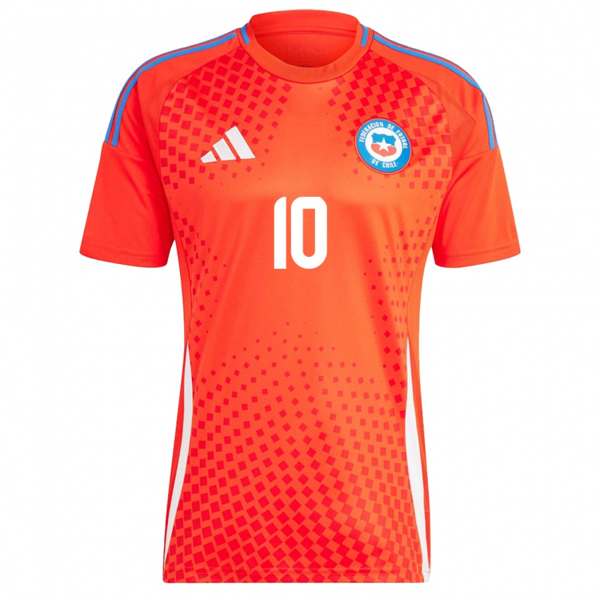 Női Chile Ignacio Vásquez #10 Piros Hazai Jersey 24-26 Mez Póló Ing