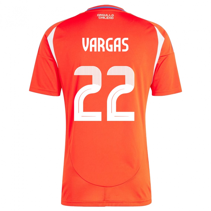 Női Chile Diego Vargas #22 Piros Hazai Jersey 24-26 Mez Póló Ing