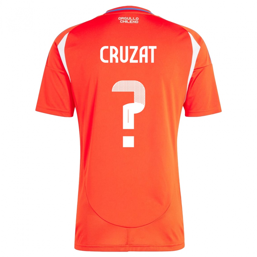 Női Chile Ignacio Cruzat #0 Piros Hazai Jersey 24-26 Mez Póló Ing