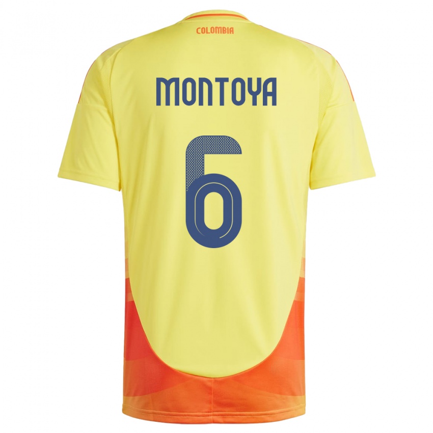 Női Kolumbia Daniela Montoya #6 Sárga Hazai Jersey 24-26 Mez Póló Ing