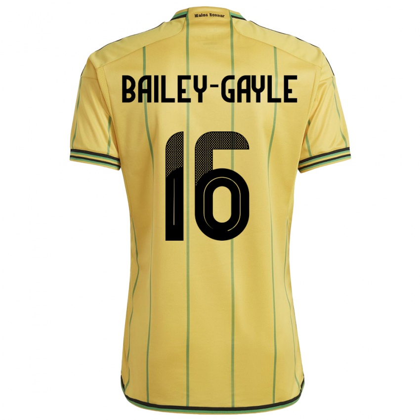 Női Jamaica Paige Bailey-Gayle #16 Sárga Hazai Jersey 24-26 Mez Póló Ing