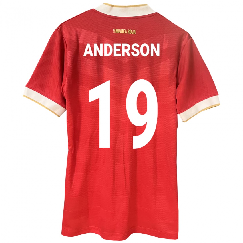 Női Panama Iván Anderson #19 Piros Hazai Jersey 24-26 Mez Póló Ing