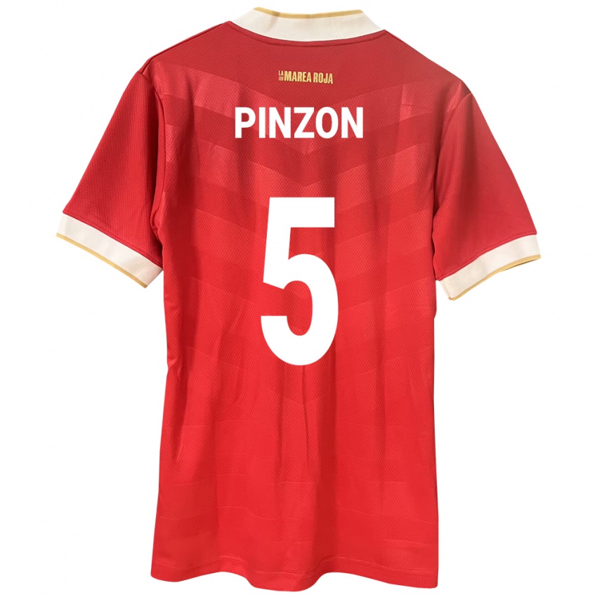 Női Panama Yomira Pinzón #5 Piros Hazai Jersey 24-26 Mez Póló Ing