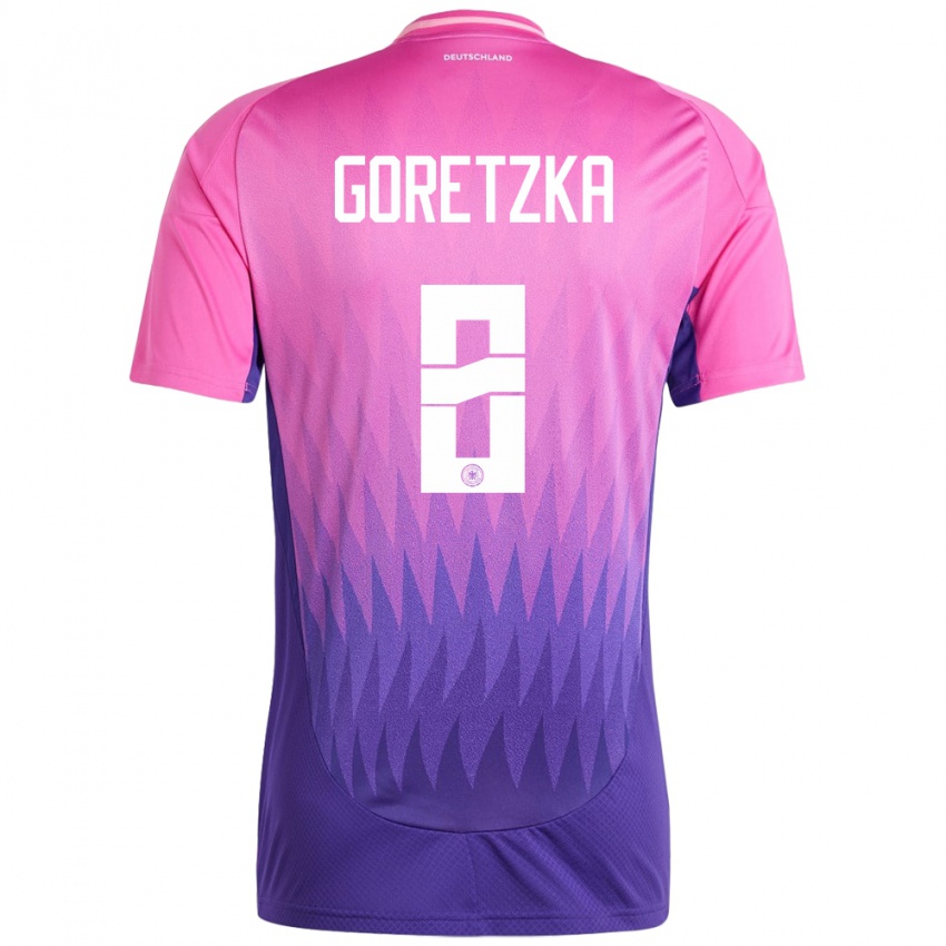 Női Németország Leon Goretzka #8 Pink Lila Idegenbeli Jersey 24-26 Mez Póló Ing