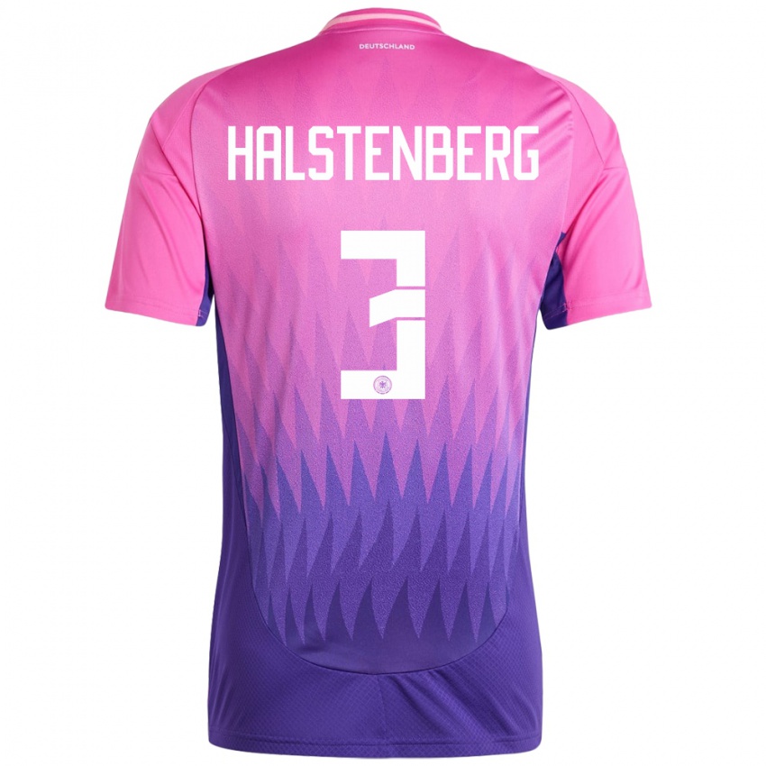 Női Németország Marcel Halstenberg #3 Pink Lila Idegenbeli Jersey 24-26 Mez Póló Ing