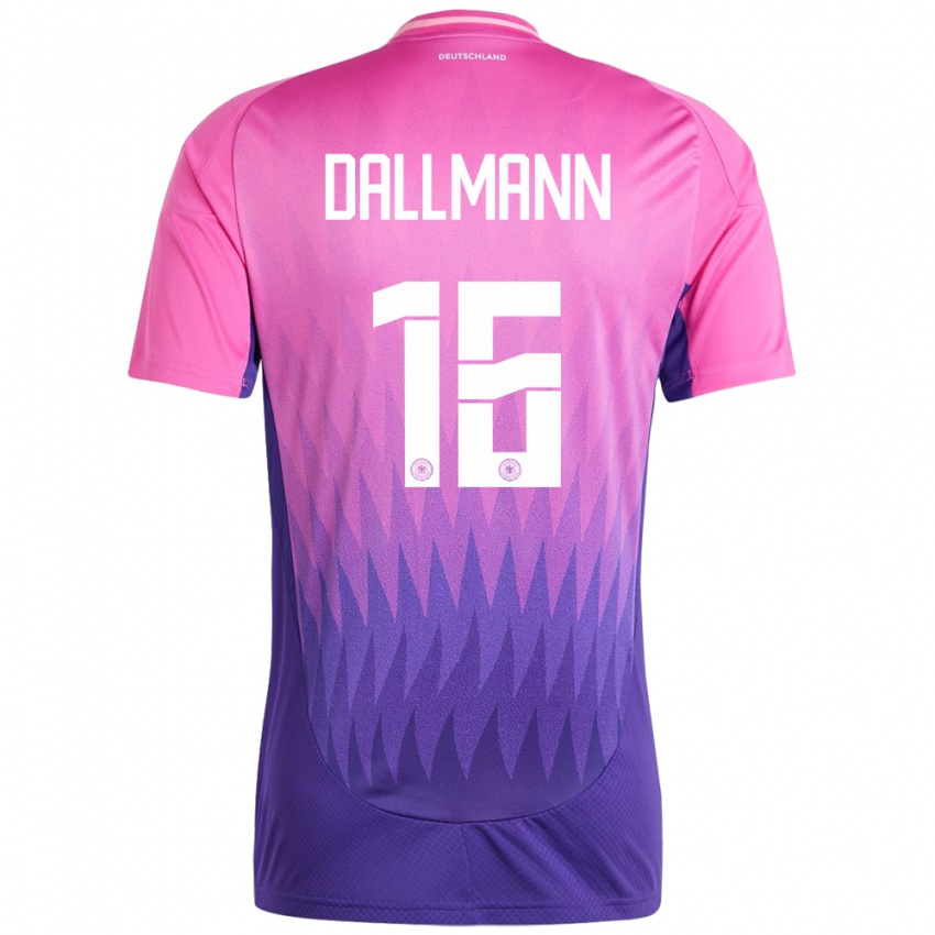 Női Németország Linda Dallmann #16 Pink Lila Idegenbeli Jersey 24-26 Mez Póló Ing