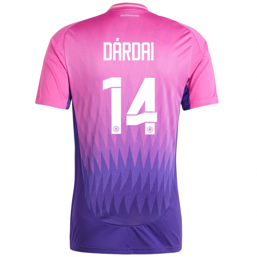 Női Németország Marton Dardai #14 Pink Lila Idegenbeli Jersey 24-26 Mez Póló Ing