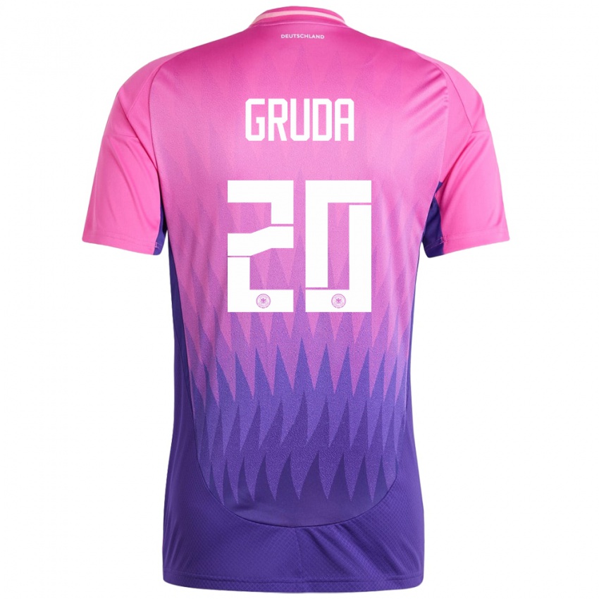 Női Németország Brajan Gruda #20 Pink Lila Idegenbeli Jersey 24-26 Mez Póló Ing