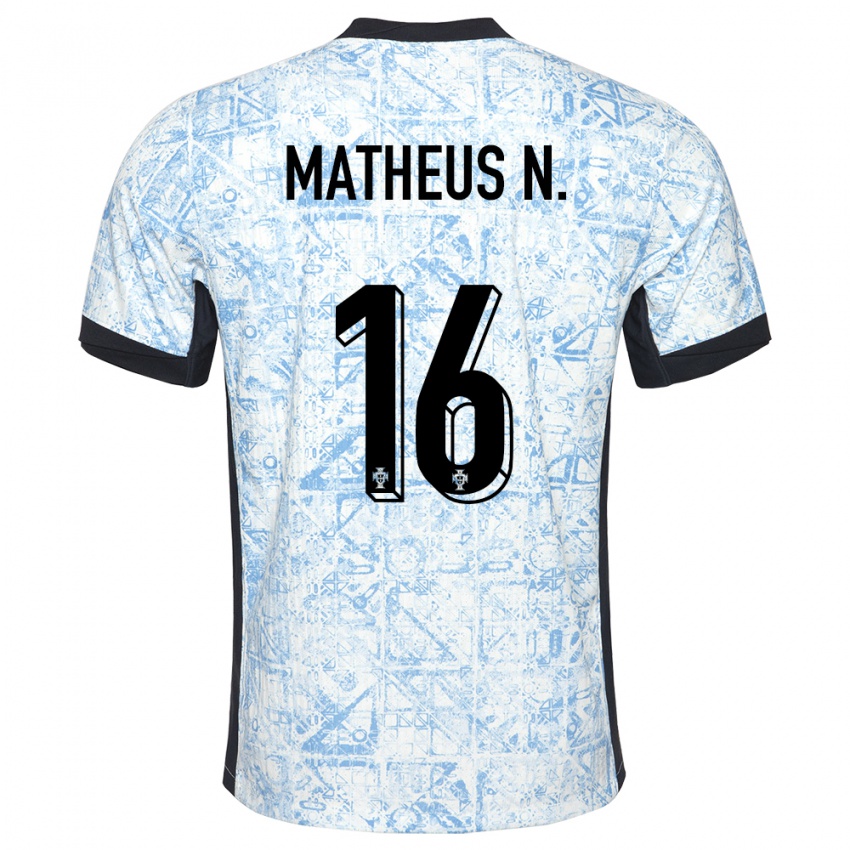 Női Portugália Matheus Nunes #16 Krémkék Idegenbeli Jersey 24-26 Mez Póló Ing