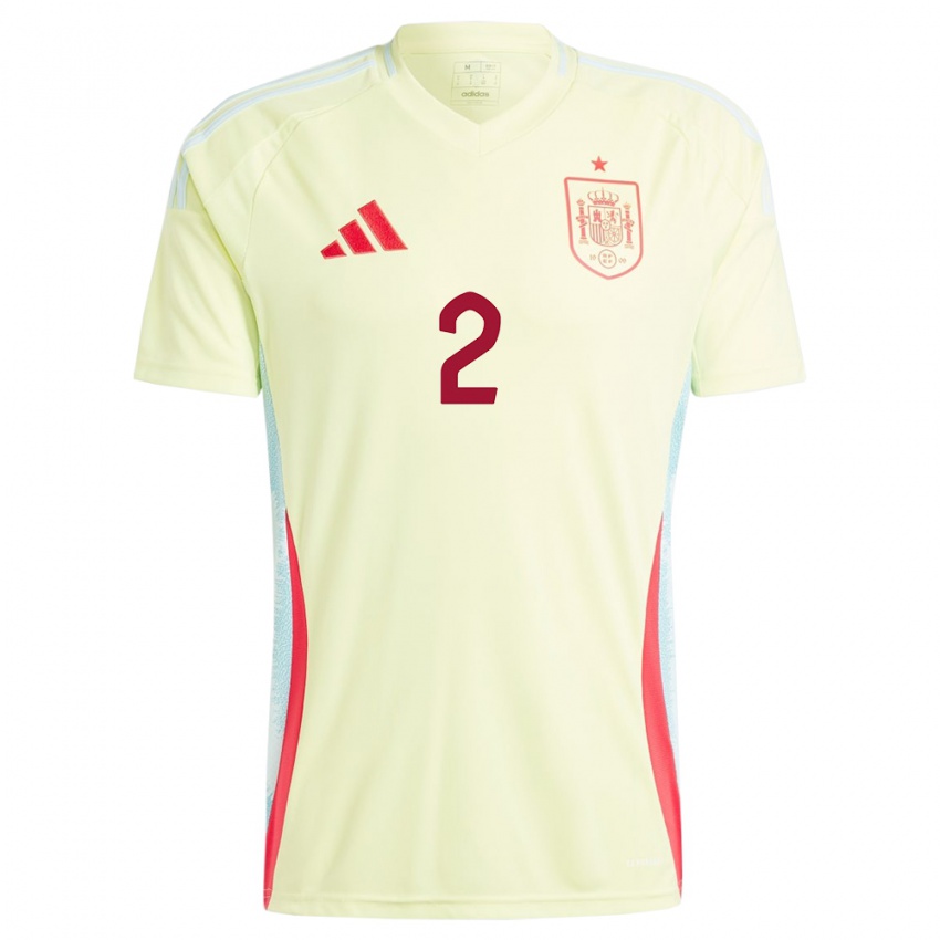 Női Spanyolország Oihane Hernandez #2 Sárga Idegenbeli Jersey 24-26 Mez Póló Ing