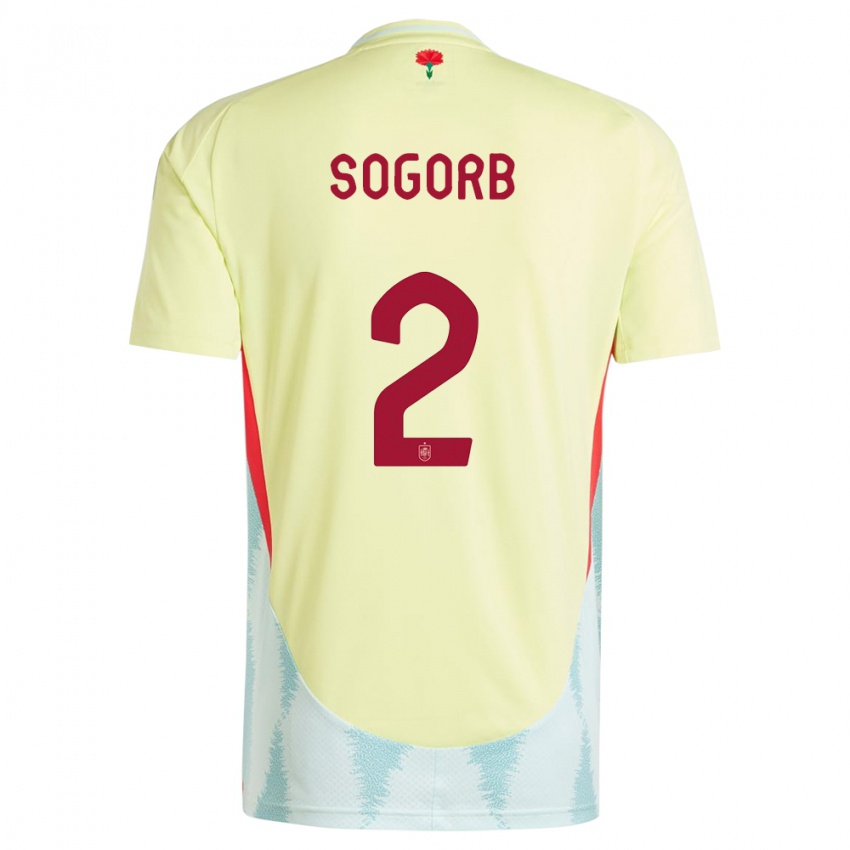 Női Spanyolország Carles Sogorb #2 Sárga Idegenbeli Jersey 24-26 Mez Póló Ing