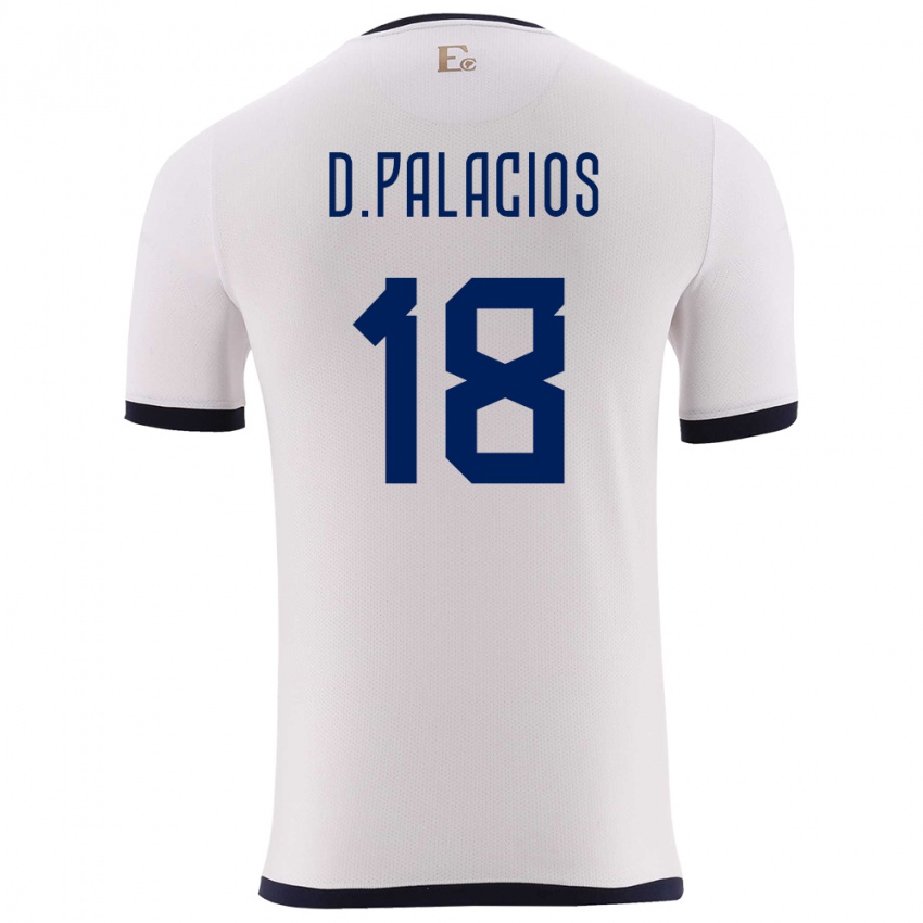 Női Ecuador Diego Palacios #18 Fehér Idegenbeli Jersey 24-26 Mez Póló Ing