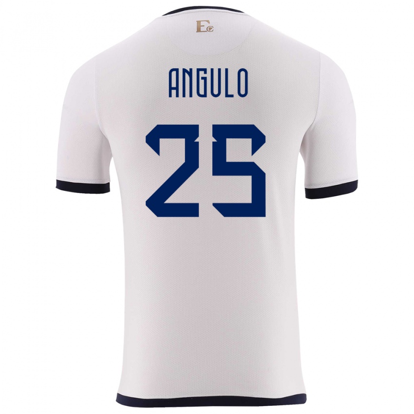 Női Ecuador Nilson Angulo #25 Fehér Idegenbeli Jersey 24-26 Mez Póló Ing