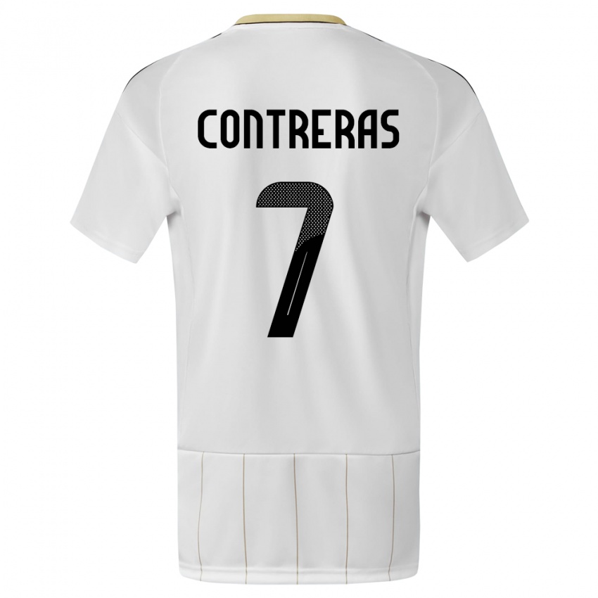 Női Costa Rica Anthony Contreras #7 Fehér Idegenbeli Jersey 24-26 Mez Póló Ing