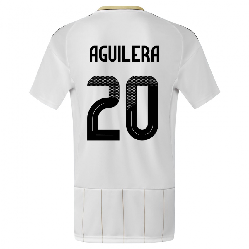 Női Costa Rica Brandon Aguilera #20 Fehér Idegenbeli Jersey 24-26 Mez Póló Ing