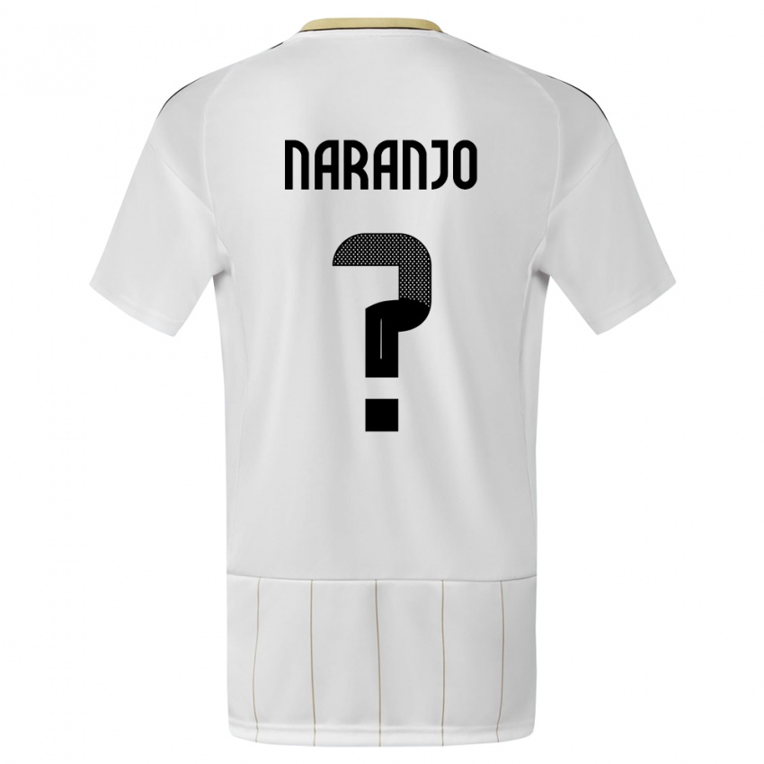 Női Costa Rica Andry Naranjo #0 Fehér Idegenbeli Jersey 24-26 Mez Póló Ing