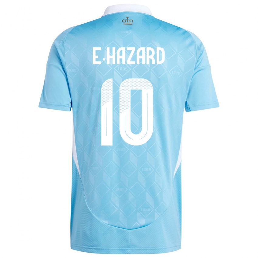 Női Belgium Eden Hazard #10 Kék Idegenbeli Jersey 24-26 Mez Póló Ing