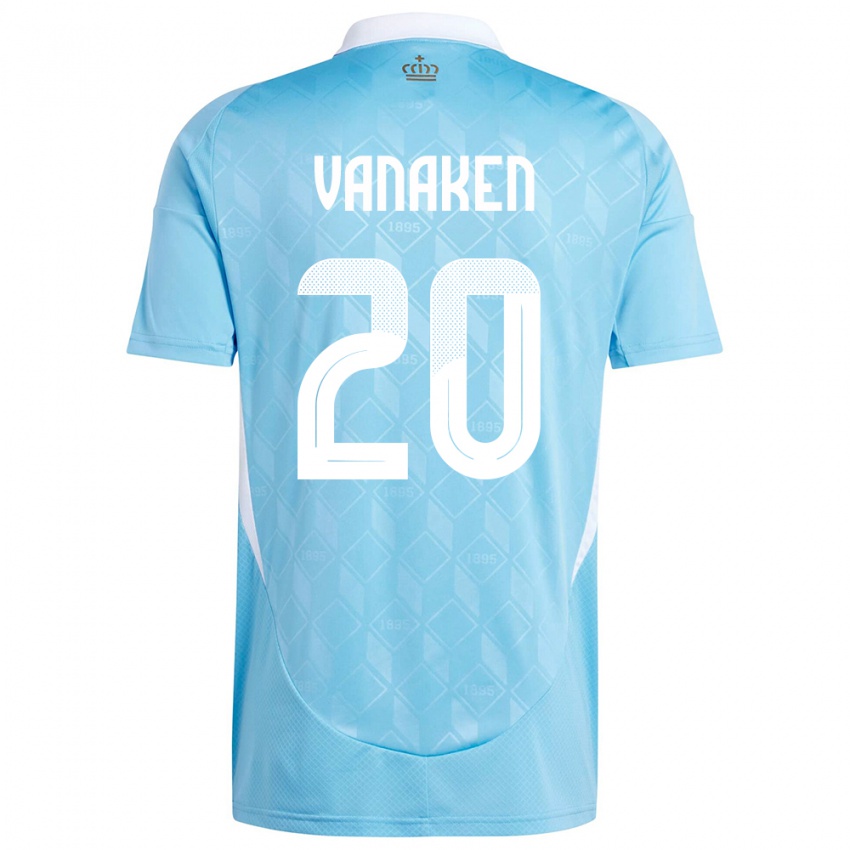 Női Belgium Hans Vanaken #20 Kék Idegenbeli Jersey 24-26 Mez Póló Ing