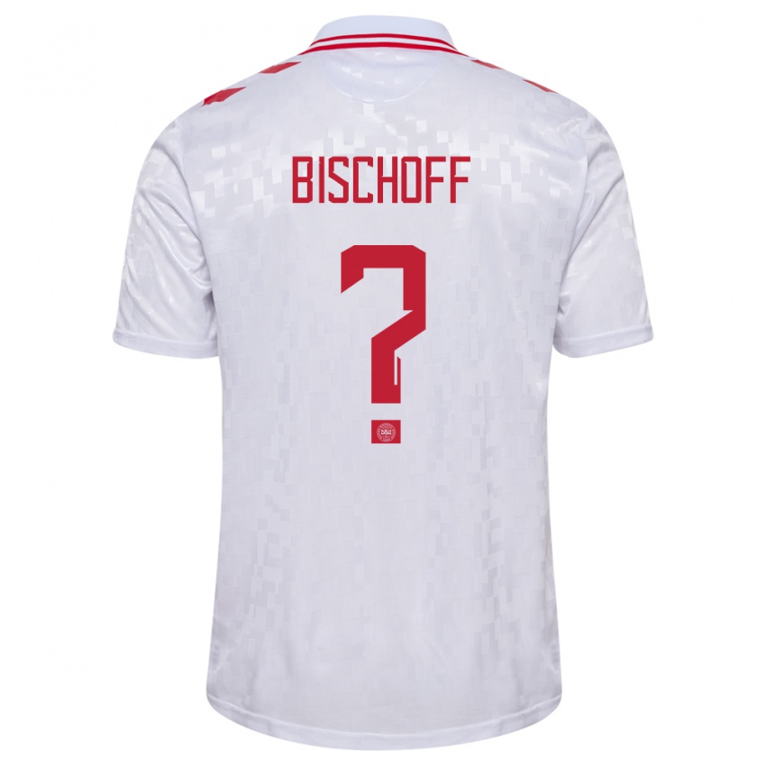 Női Dánia Clement Bischoff #0 Fehér Idegenbeli Jersey 24-26 Mez Póló Ing