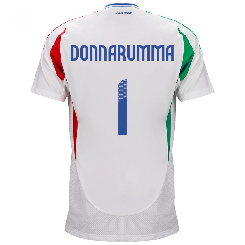 Női Olaszország Gianluigi Donnarumma #1 Fehér Idegenbeli Jersey 24-26 Mez Póló Ing