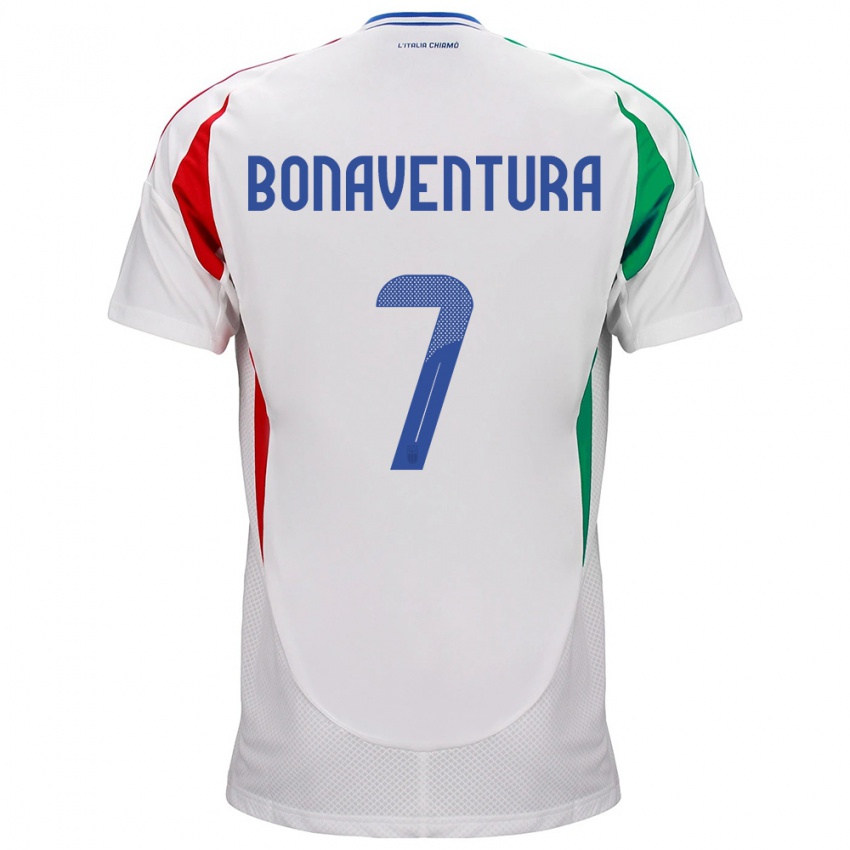 Női Olaszország Giacomo Bonaventura #7 Fehér Idegenbeli Jersey 24-26 Mez Póló Ing