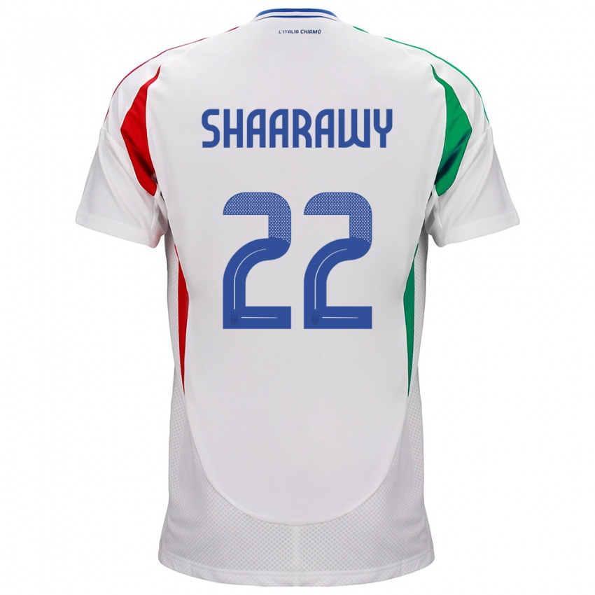 Női Olaszország Stephan El Shaarawy #22 Fehér Idegenbeli Jersey 24-26 Mez Póló Ing