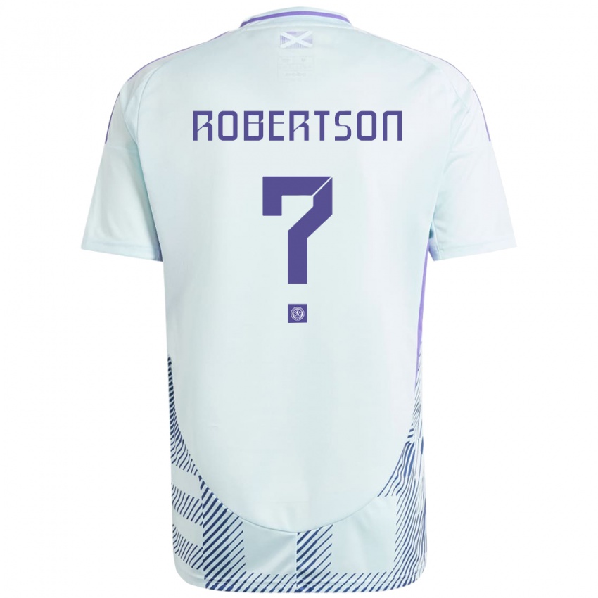 Női Skócia Finlay Robertson #0 Világos Menta Kék Idegenbeli Jersey 24-26 Mez Póló Ing