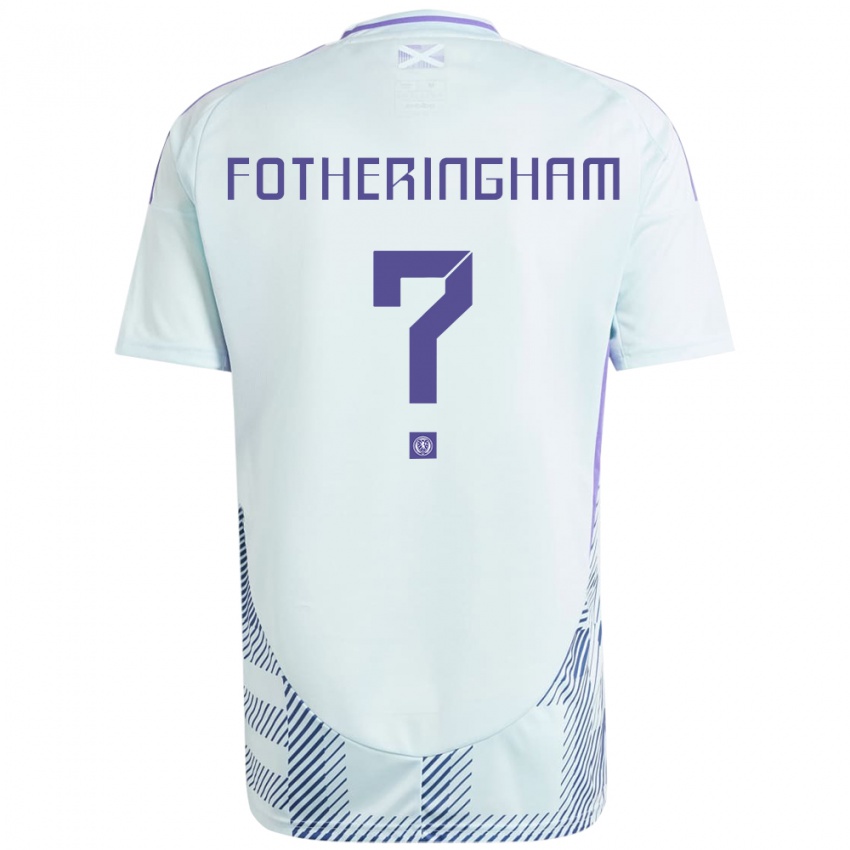 Női Skócia Kai Fotheringham #0 Világos Menta Kék Idegenbeli Jersey 24-26 Mez Póló Ing