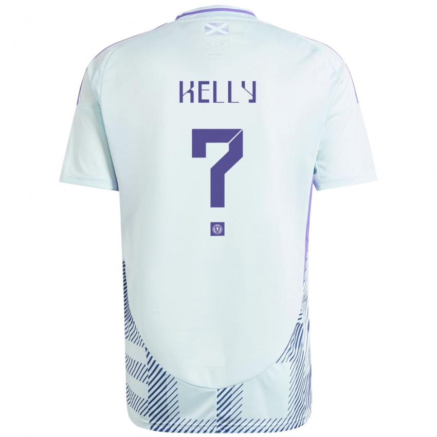 Női Skócia Daniel Kelly #0 Világos Menta Kék Idegenbeli Jersey 24-26 Mez Póló Ing