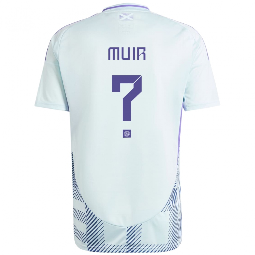 Női Skócia Amy Muir #0 Világos Menta Kék Idegenbeli Jersey 24-26 Mez Póló Ing