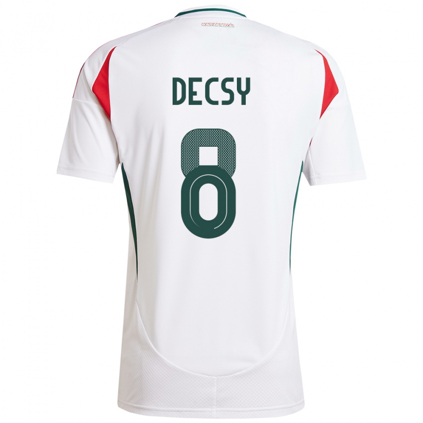 Női Magyarország Ádám Décsy #8 Fehér Idegenbeli Jersey 24-26 Mez Póló Ing