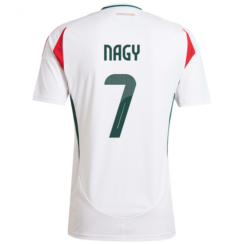 Női Magyarország Fanni Nagy #7 Fehér Idegenbeli Jersey 24-26 Mez Póló Ing