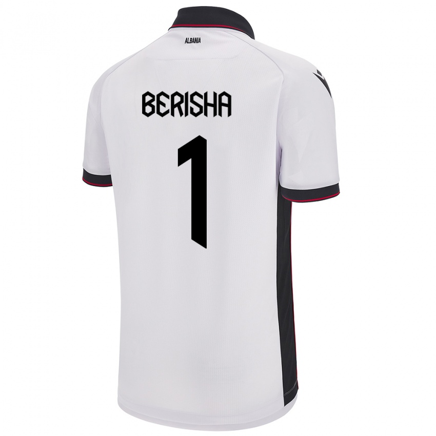 Női Albania Etrit Berisha #1 Fehér Idegenbeli Jersey 24-26 Mez Póló Ing