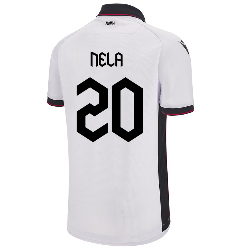 Női Albania Rinaldo Nela #20 Fehér Idegenbeli Jersey 24-26 Mez Póló Ing