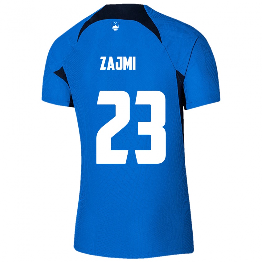 Női Szlovénia Luana Zajmi #23 Kék Idegenbeli Jersey 24-26 Mez Póló Ing