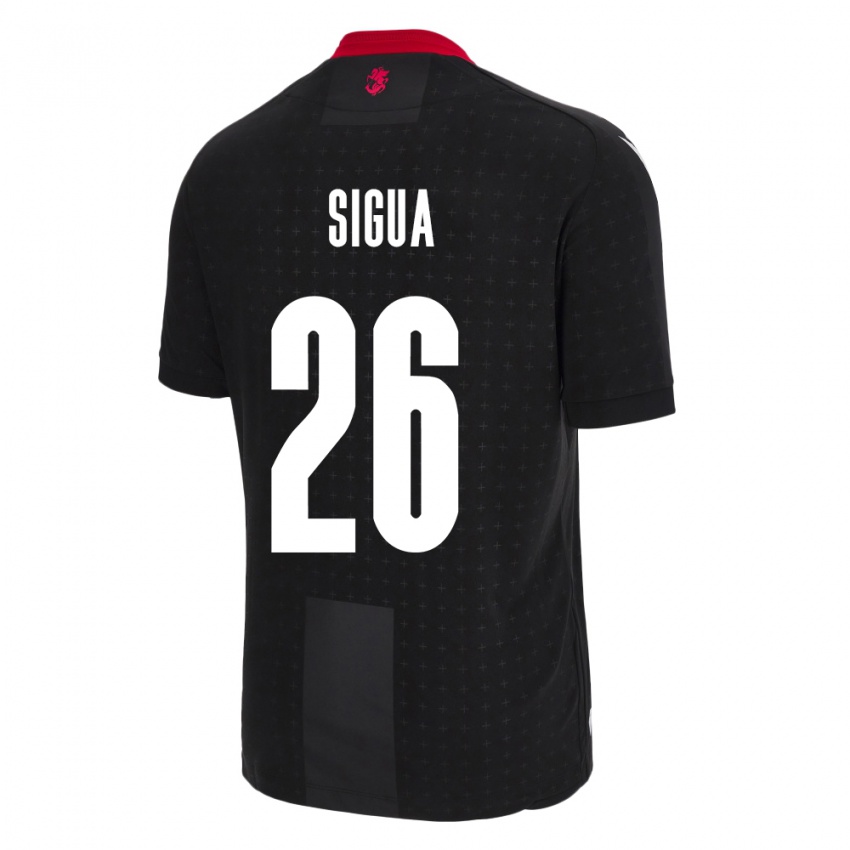 Női Grúzia Gabriel Sigua #26 Fekete Idegenbeli Jersey 24-26 Mez Póló Ing