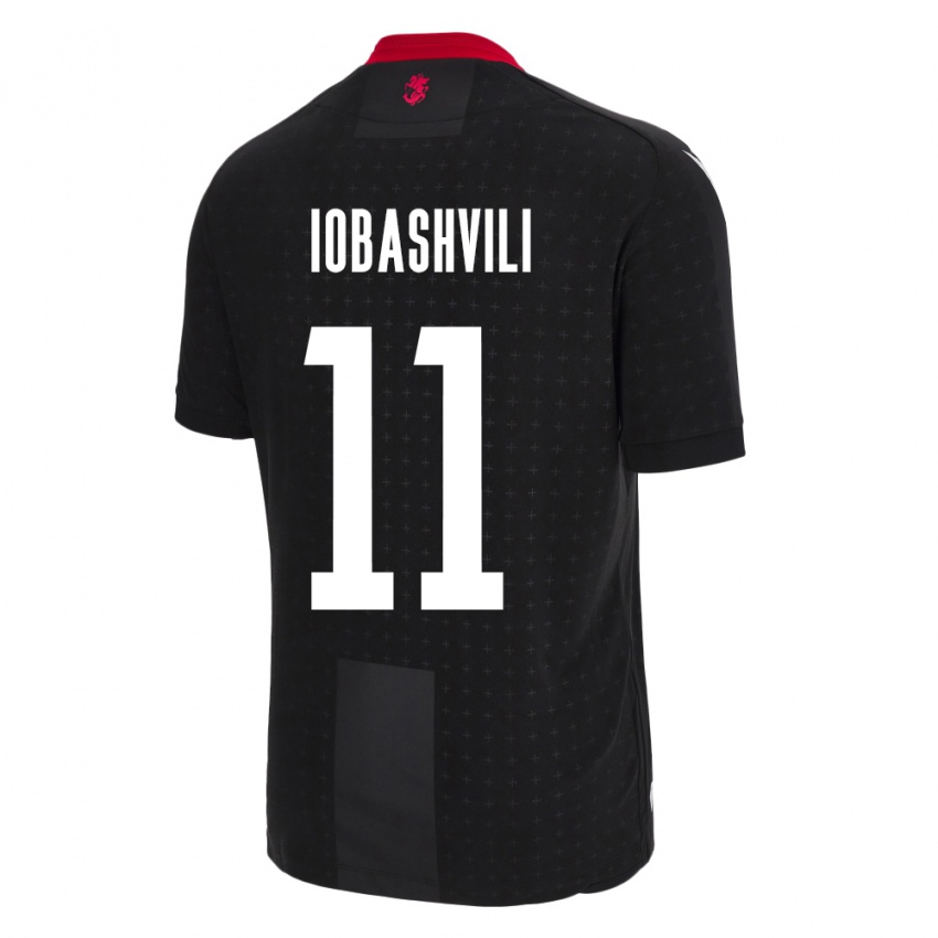 Női Grúzia Jaduli Iobashvili #11 Fekete Idegenbeli Jersey 24-26 Mez Póló Ing