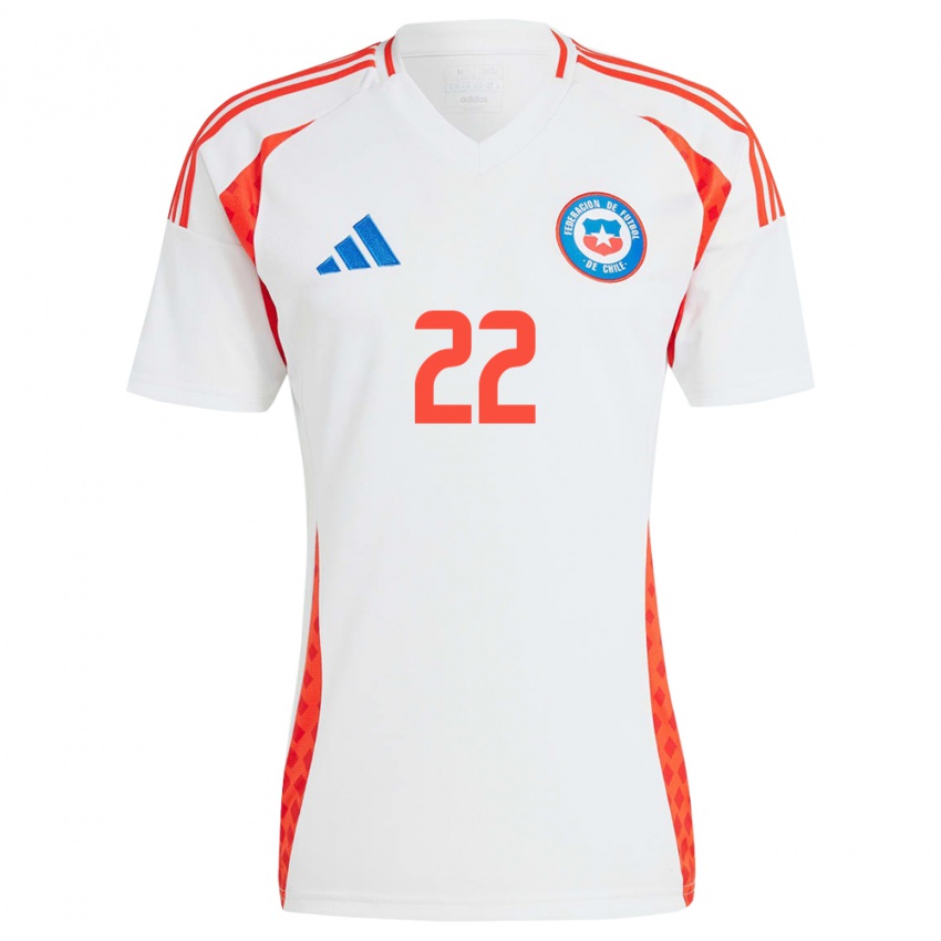 Női Chile Kathalina Guerrero #22 Fehér Idegenbeli Jersey 24-26 Mez Póló Ing