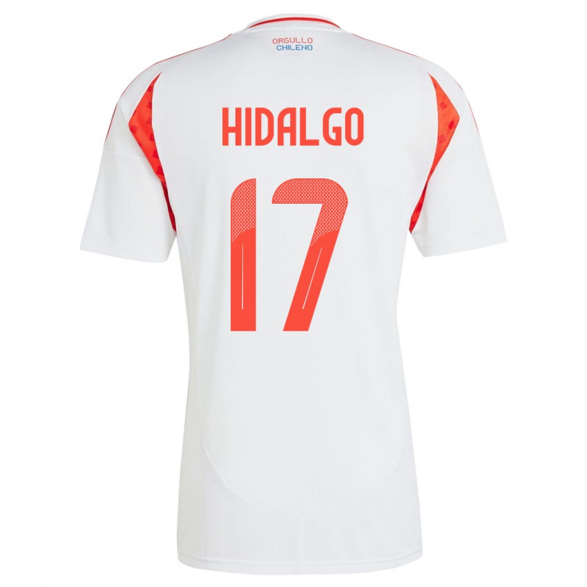 Női Chile Fernanda Hidalgo #17 Fehér Idegenbeli Jersey 24-26 Mez Póló Ing