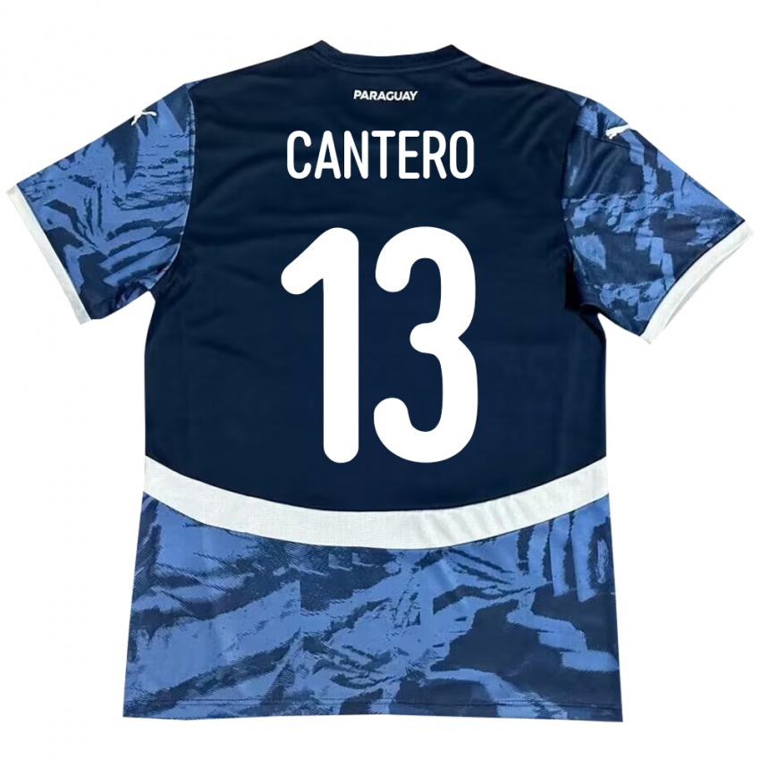 Női Paraguay Alexis Cantero #13 Kék Idegenbeli Jersey 24-26 Mez Póló Ing