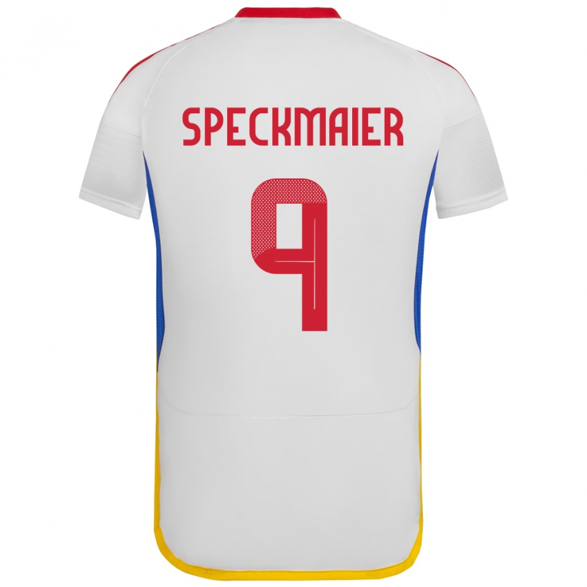 Női Venezuela Mariana Speckmaier #9 Fehér Idegenbeli Jersey 24-26 Mez Póló Ing