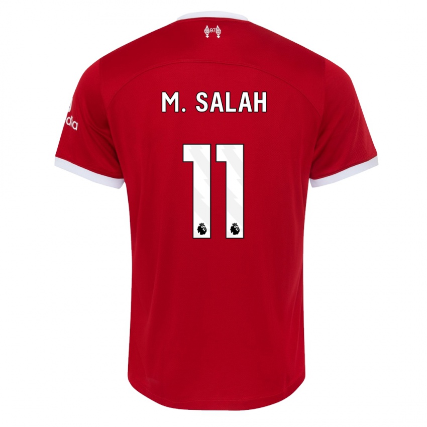 Gyermek Mohamed Salah #11 Piros Hazai Jersey 2023/24 Mez Póló Ing