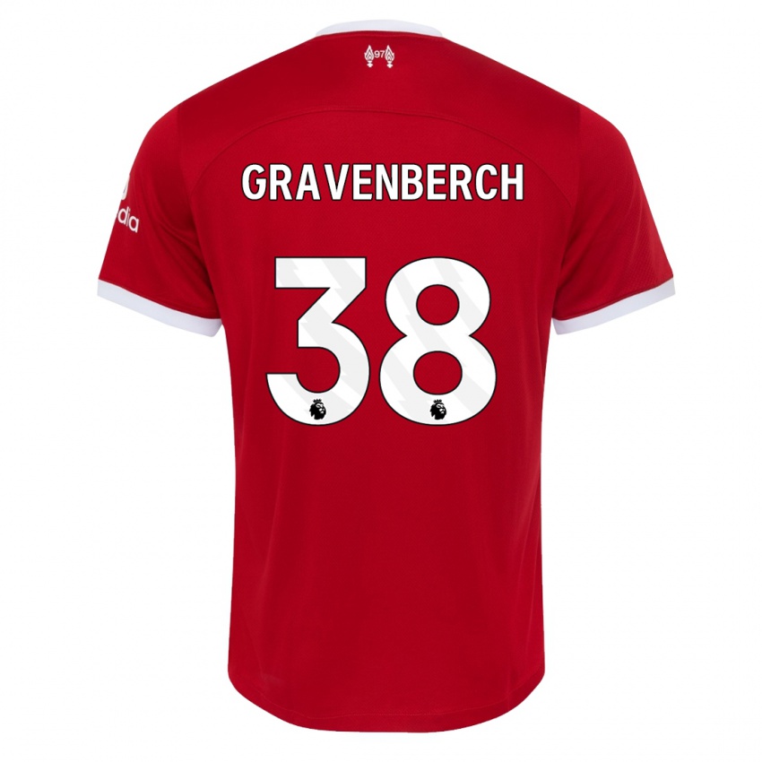 Gyermek Ryan Gravenberch #38 Piros Hazai Jersey 2023/24 Mez Póló Ing